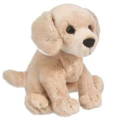 Douglas Butter Yellow Lab plush close-up shows creamy coat and floppy ears for cuddling.