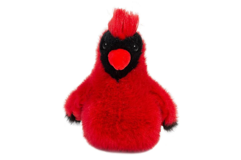 Douglas Carmine Cardinal plush crest: tufted detail adds lively character.