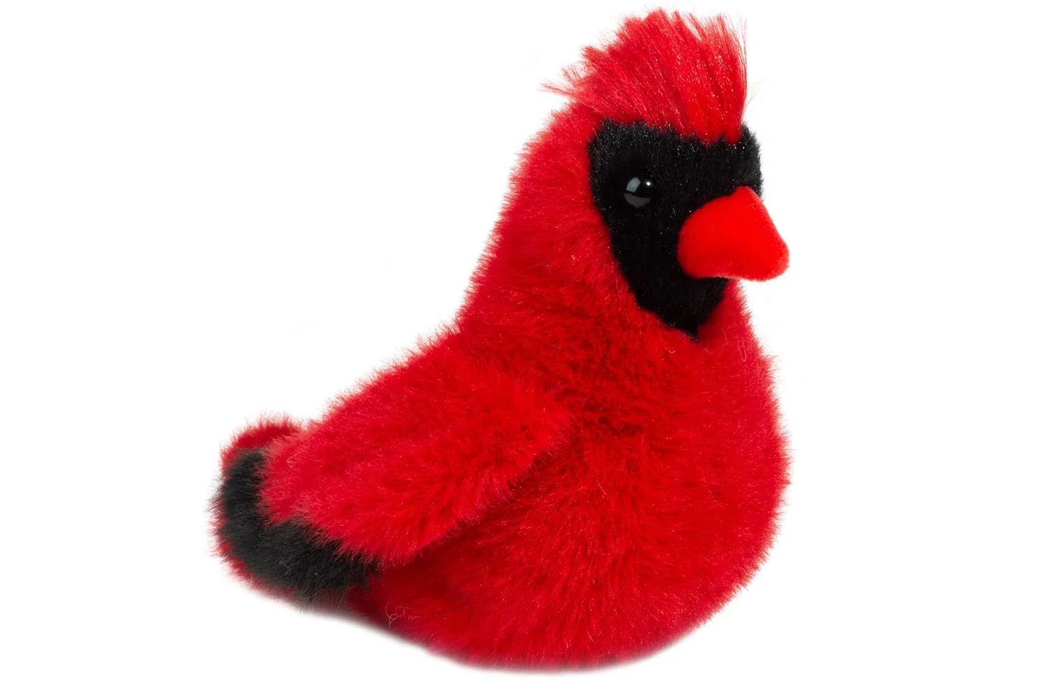 Douglas Carmine Cardinal plush face: ultra-soft texture perfect for comforting play.