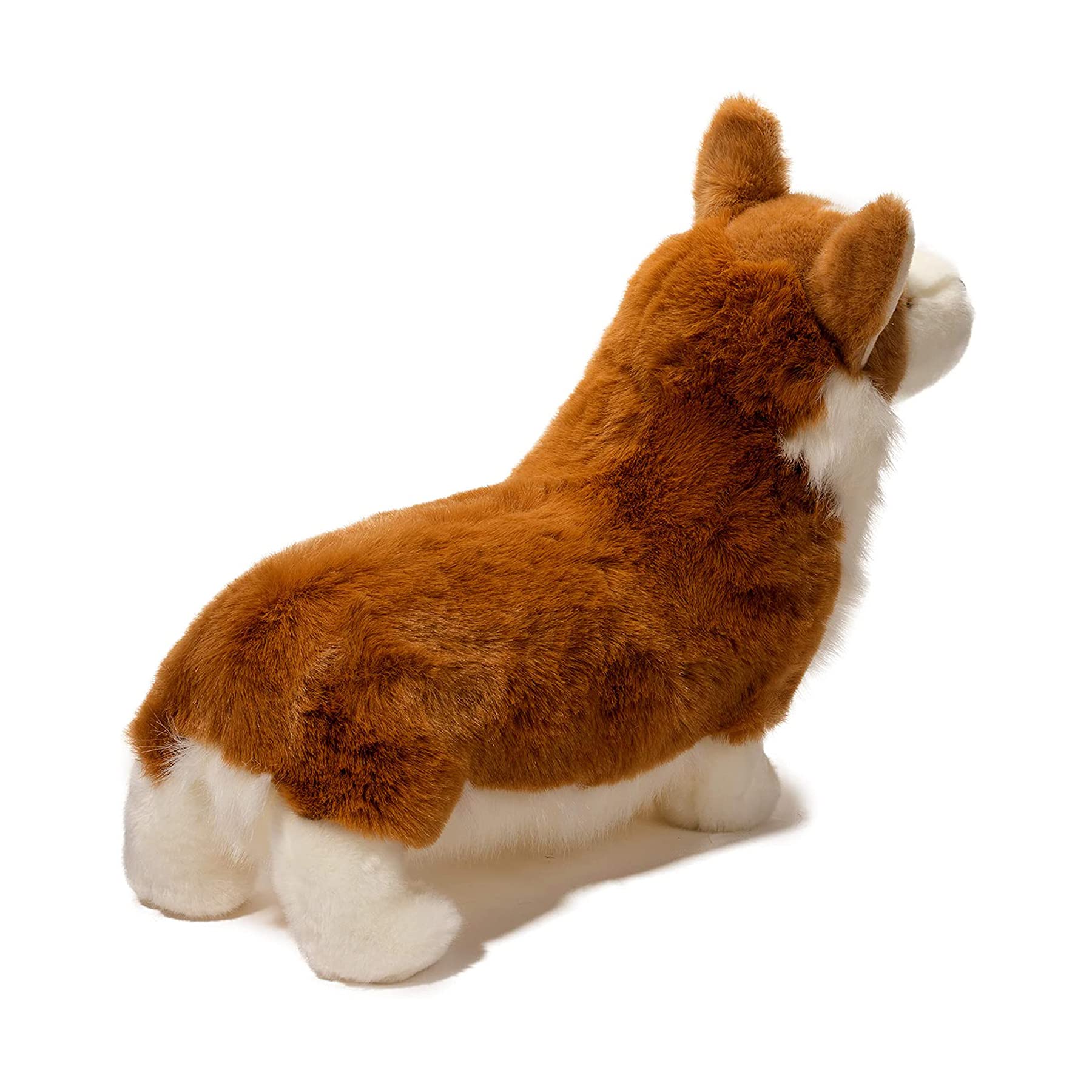 Douglas Chadwick Corgi plush standing pose sparks pretend adventures.