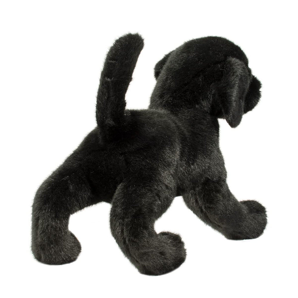 Douglas Chester Black Lab plush stitching: durable seams for everyday use.