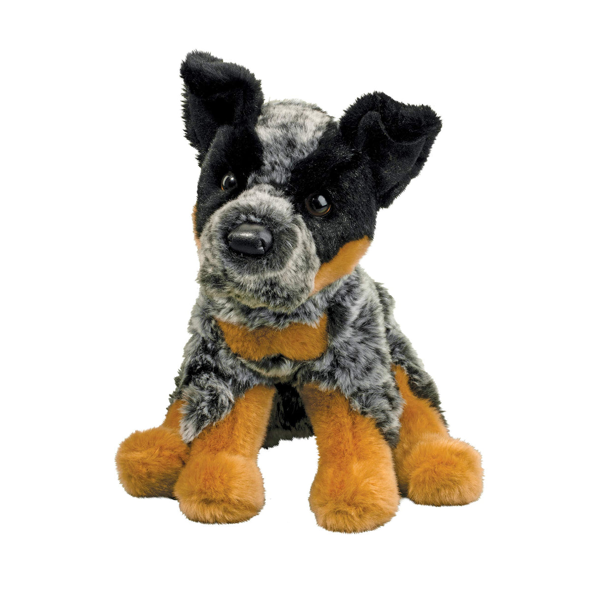 Douglas Dexter Australian Cattle Dog plush in a playful pose, cuddly and durable for hugs.