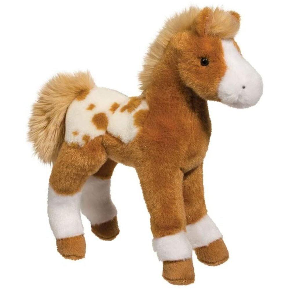 Douglas Freckles golden appaloosa foal plush, soft cuddly companion for imaginative play