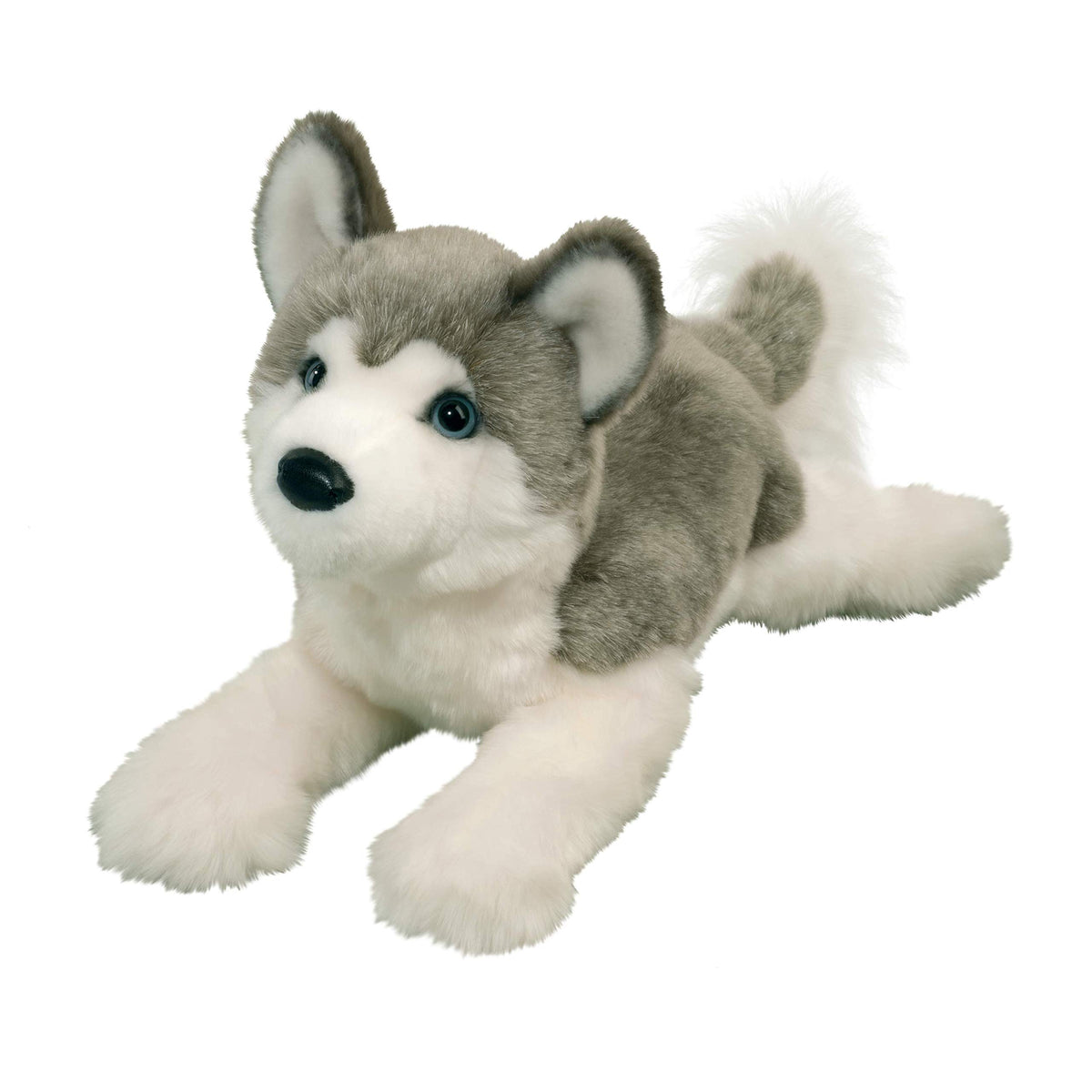Douglas Geno Husky plush with ice blue eyes, ideal for cuddling and imaginative play