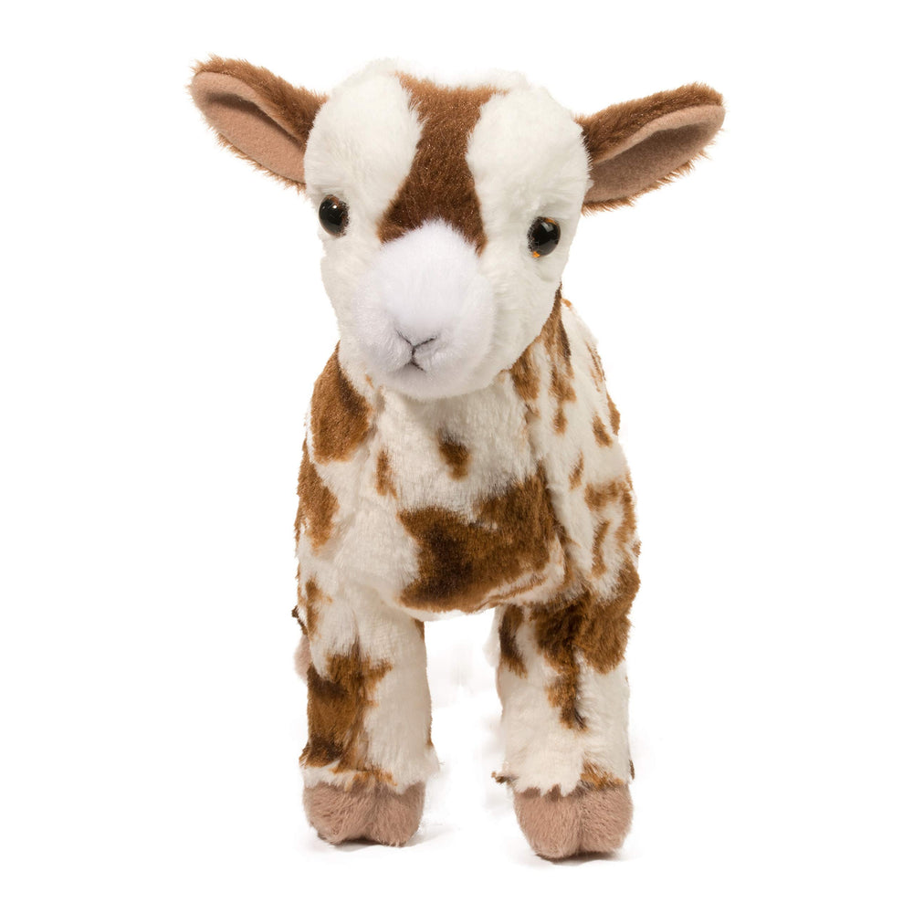 Douglas Gerti goat plush uses resilient polyester fill for lasting squeezable softness.