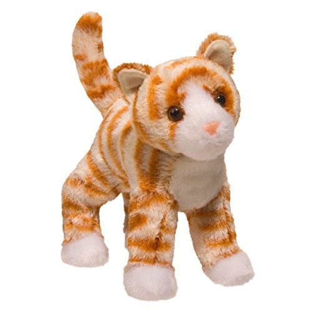 Douglas Hally orange striped cat plush in a pose for imaginative play.