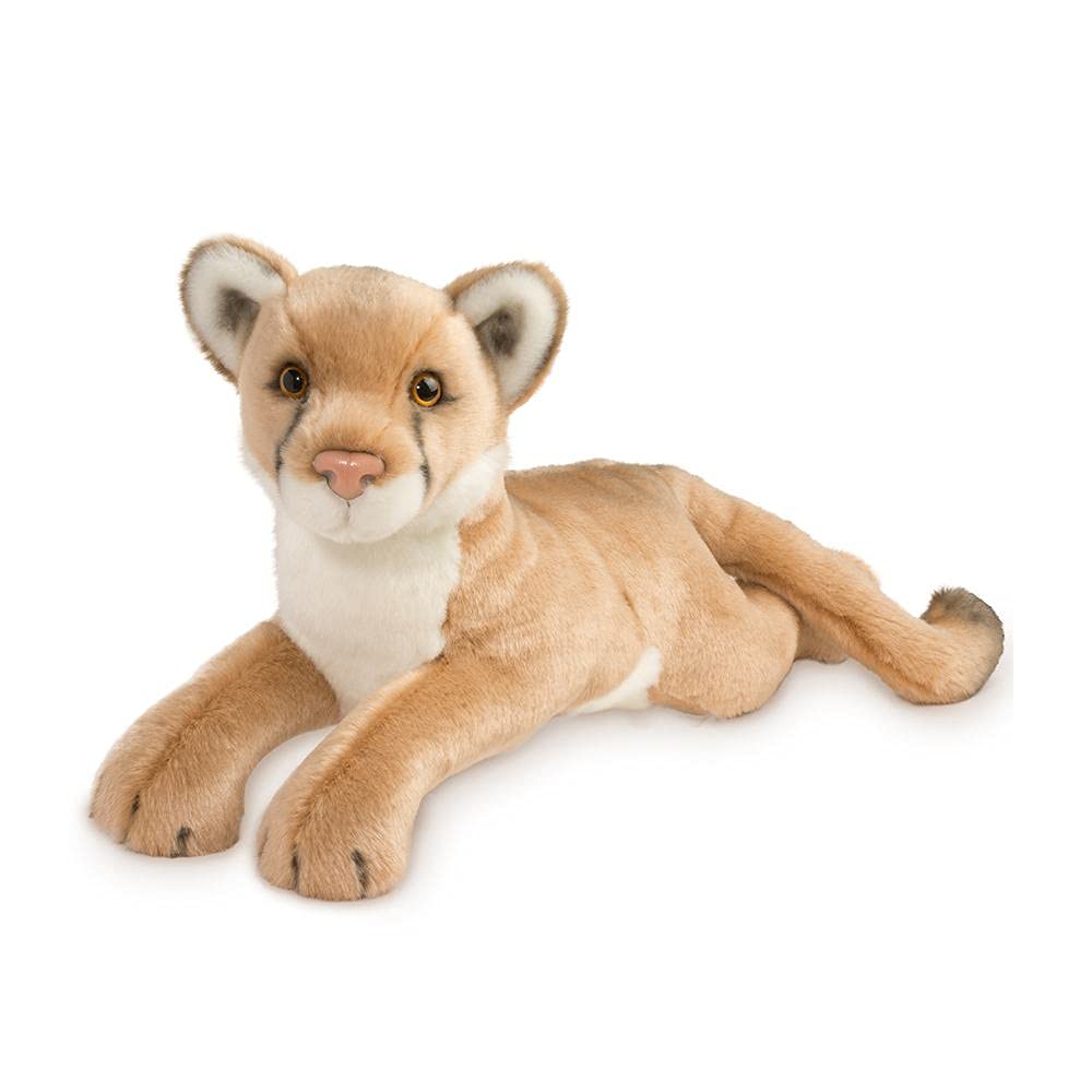 Douglas Kelso Mountain Lion plush face with friendly expression for imaginative play