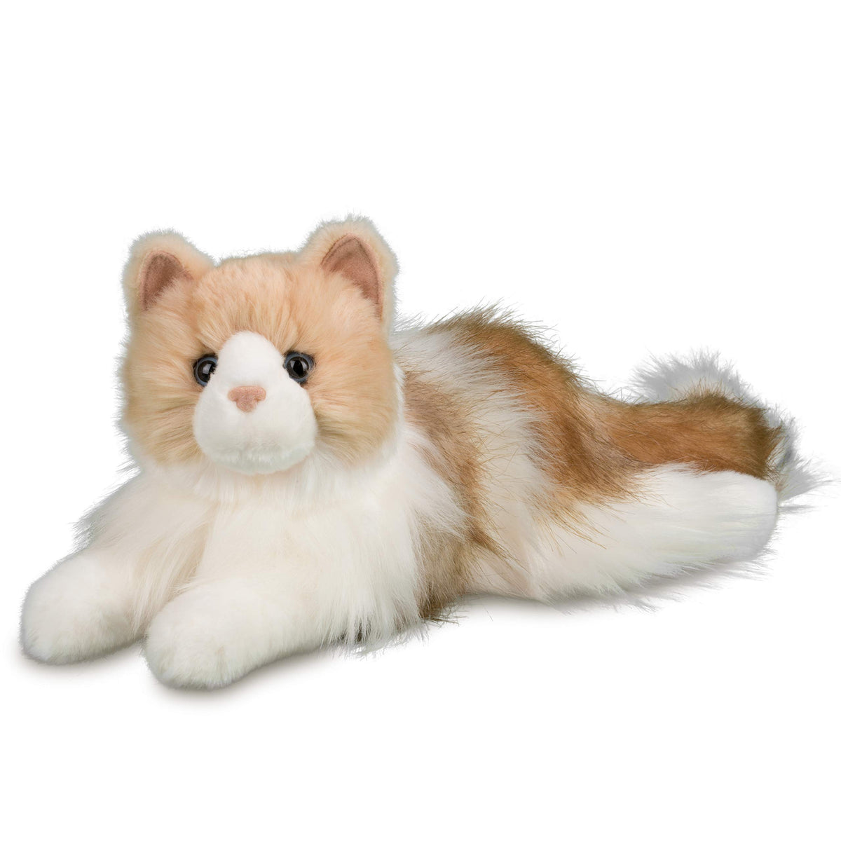 Douglas Kiki ragdoll cat plush face closeup with lifelike blue eyes for gentle play