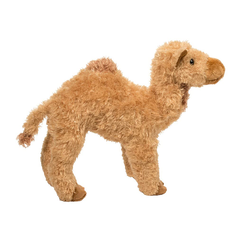 Douglas Lawrence Camel plush expressive eyes inviting gentle companionship.