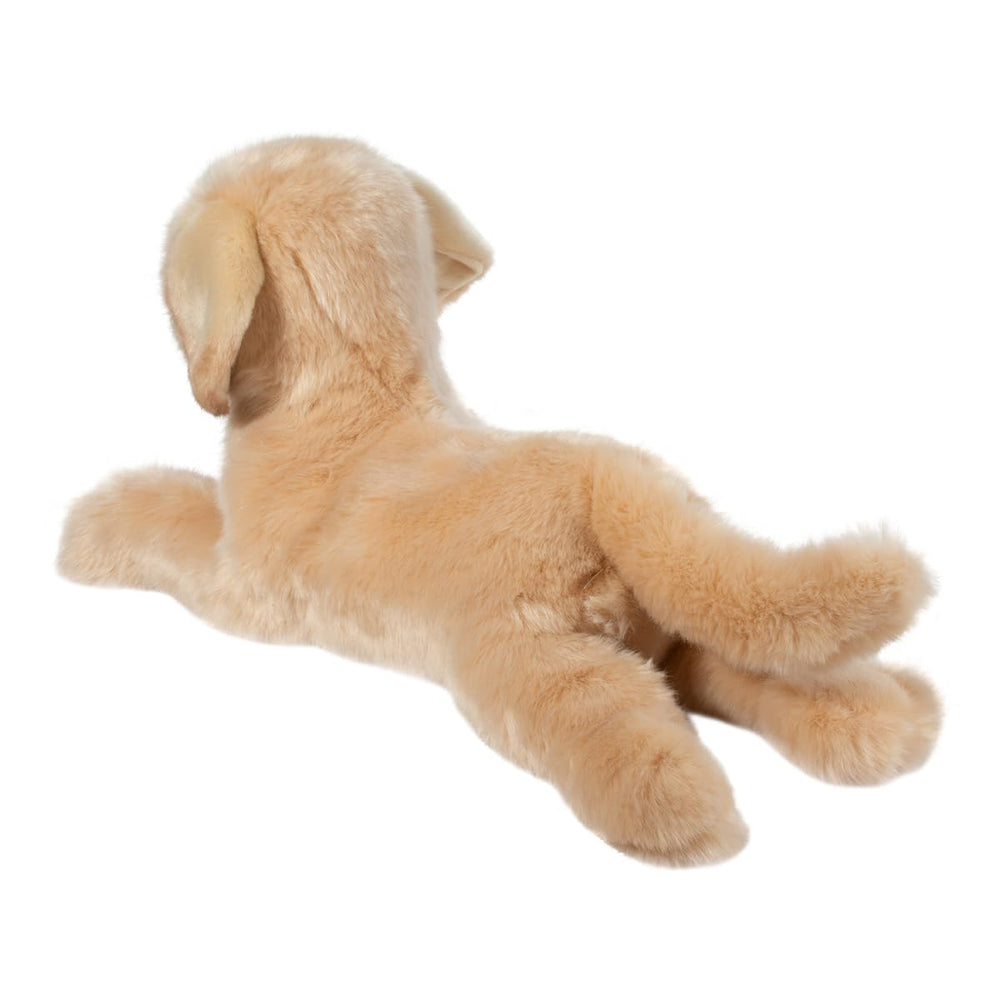 Douglas Lettie yellow lab plush ears close-up reveals airbrushed realism.