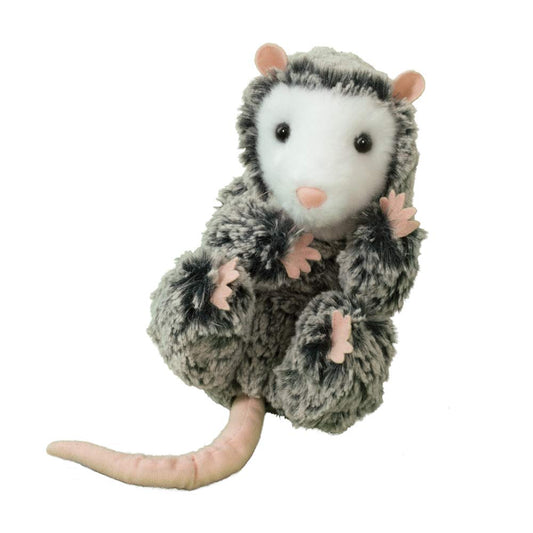 Douglas Lil' Baby Possum plush with soft gray-tipped fur, ideal for cozy hugs