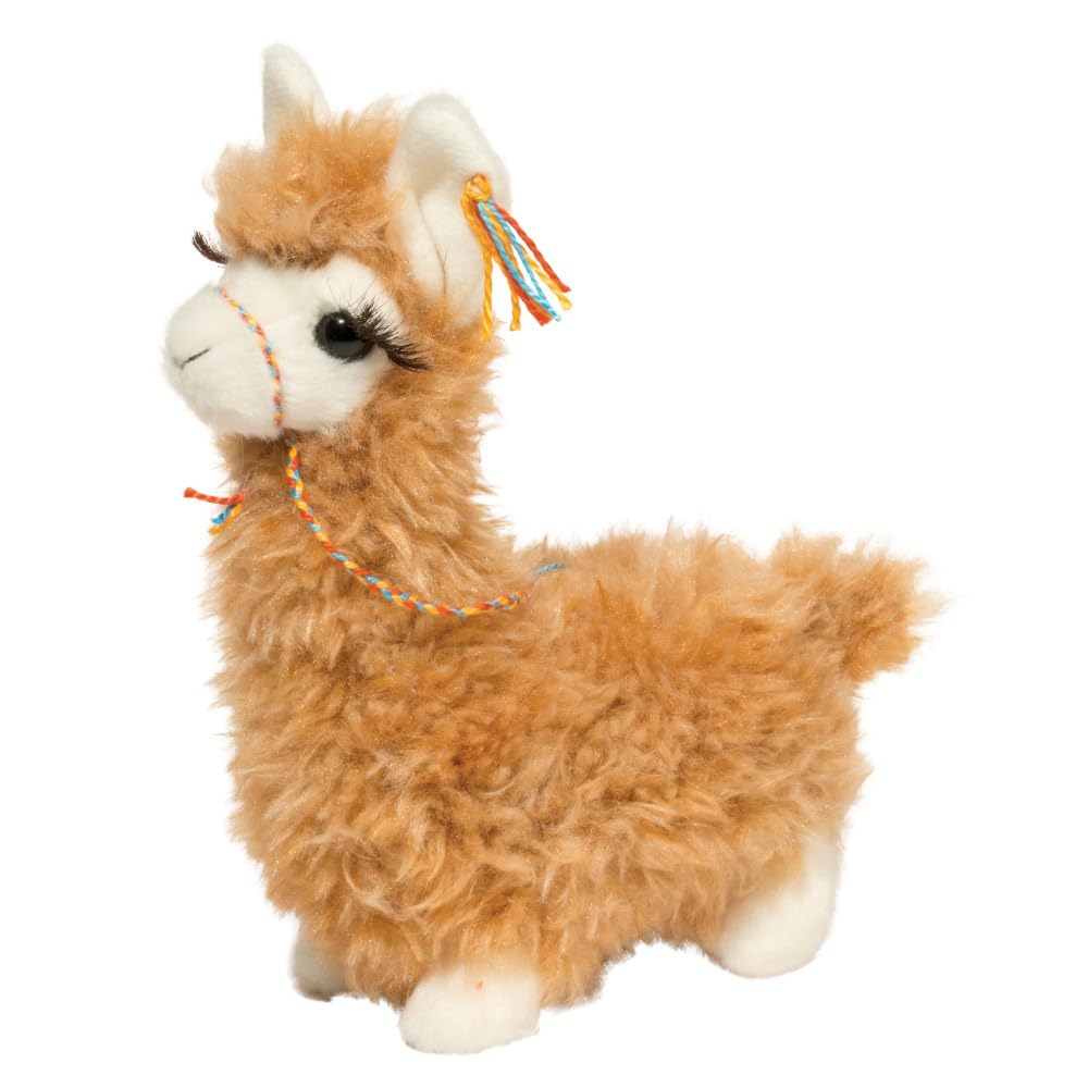 Douglas Lil’ Wolly Llama plush with a soft woolly coat, ideal for cuddling and travel.