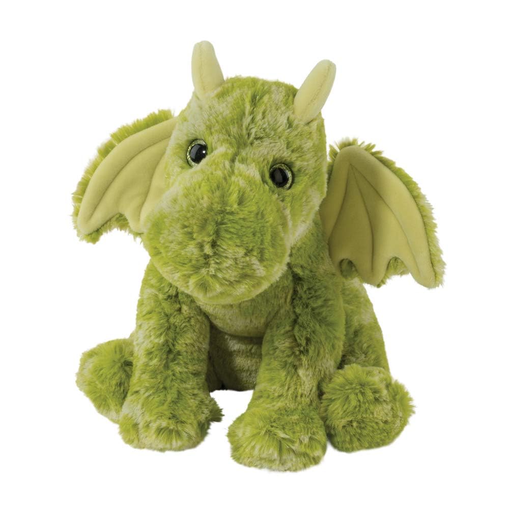 Douglas Lucien Green Dragon Softie in hero shot, cozy cuddling appeal.