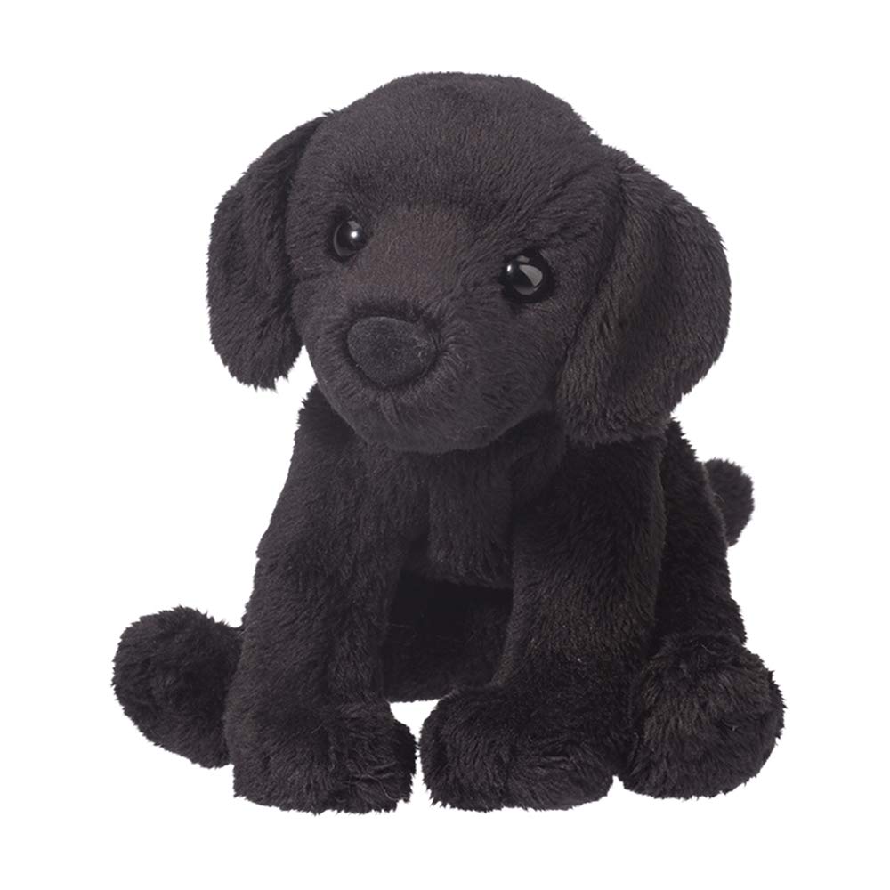 Douglas Lucy Black Lab plush seated pose, soft cuddly companion for hours of play