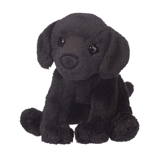 Douglas Lucy Black Lab plush seated pose, soft cuddly companion for hours of play