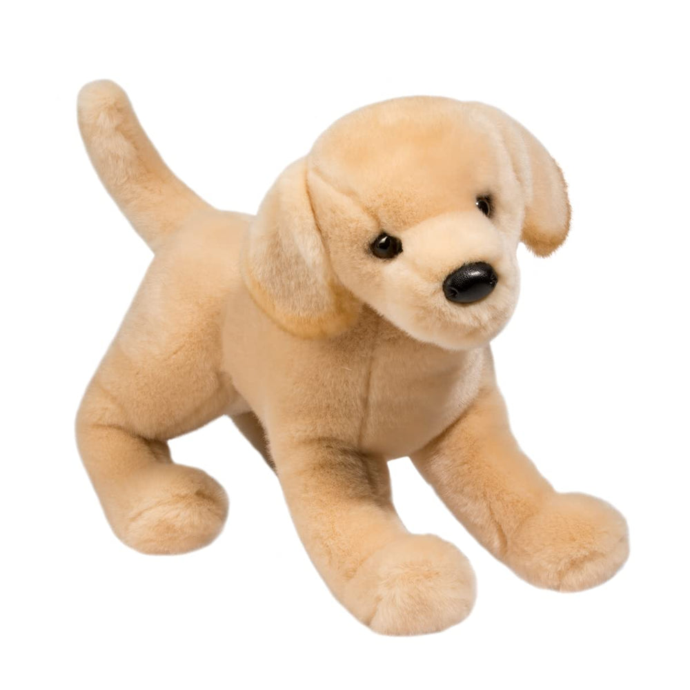 Douglas Mandy Yellow Lab plush body with creamy fur for cuddly play.