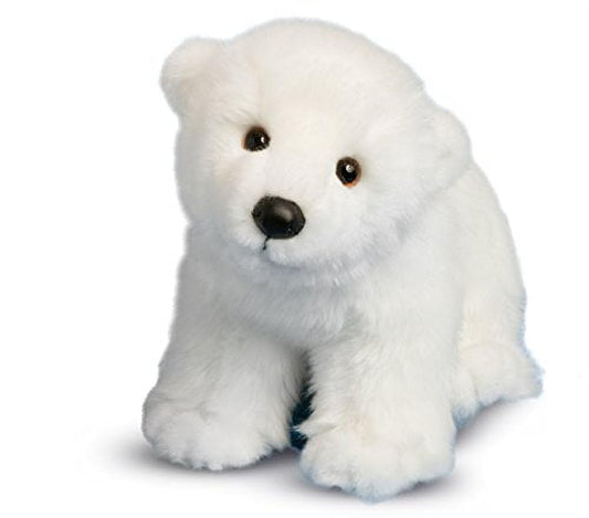 Douglas Marshmallow Polar Bear plush, 15-inch length, soft fur for cozy hugs and imaginative play.