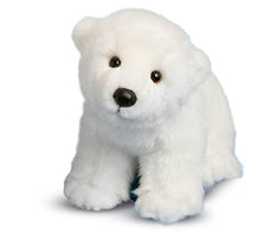 Douglas Marshmallow Polar Bear plush, 15-inch length, soft fur for cozy hugs and imaginative play.