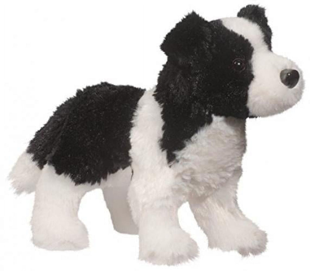 Douglas Meadow Border Collie plush standing pose ideal for imaginative play and hugs.