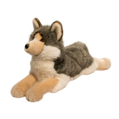 Douglas Niko Wolf cuddly pose emphasizes prop-friendly toy for playtime storytelling.