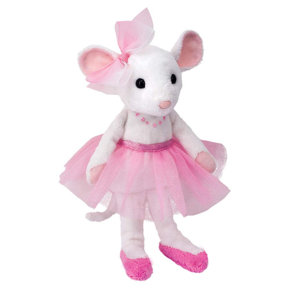 Douglas Petunia Ballerina Mouse in pink tutu ready for imaginative play and bedtime cuddles.