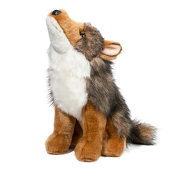 Douglas Rambler coyote plush, surface wash only for quick cleanup.
