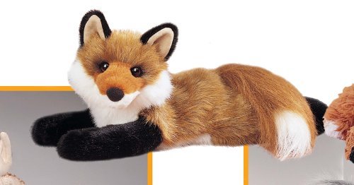 Douglas Roxy red fox plush face detail with bright eyes for lifelike charm