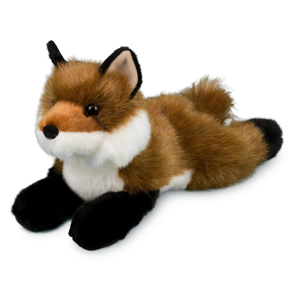 Douglas Roxy red fox plush stockings provide stylish dark contrast