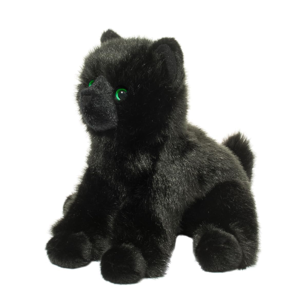 Douglas Salem Black Cat plush sitting pose ideal for interactive play and display.