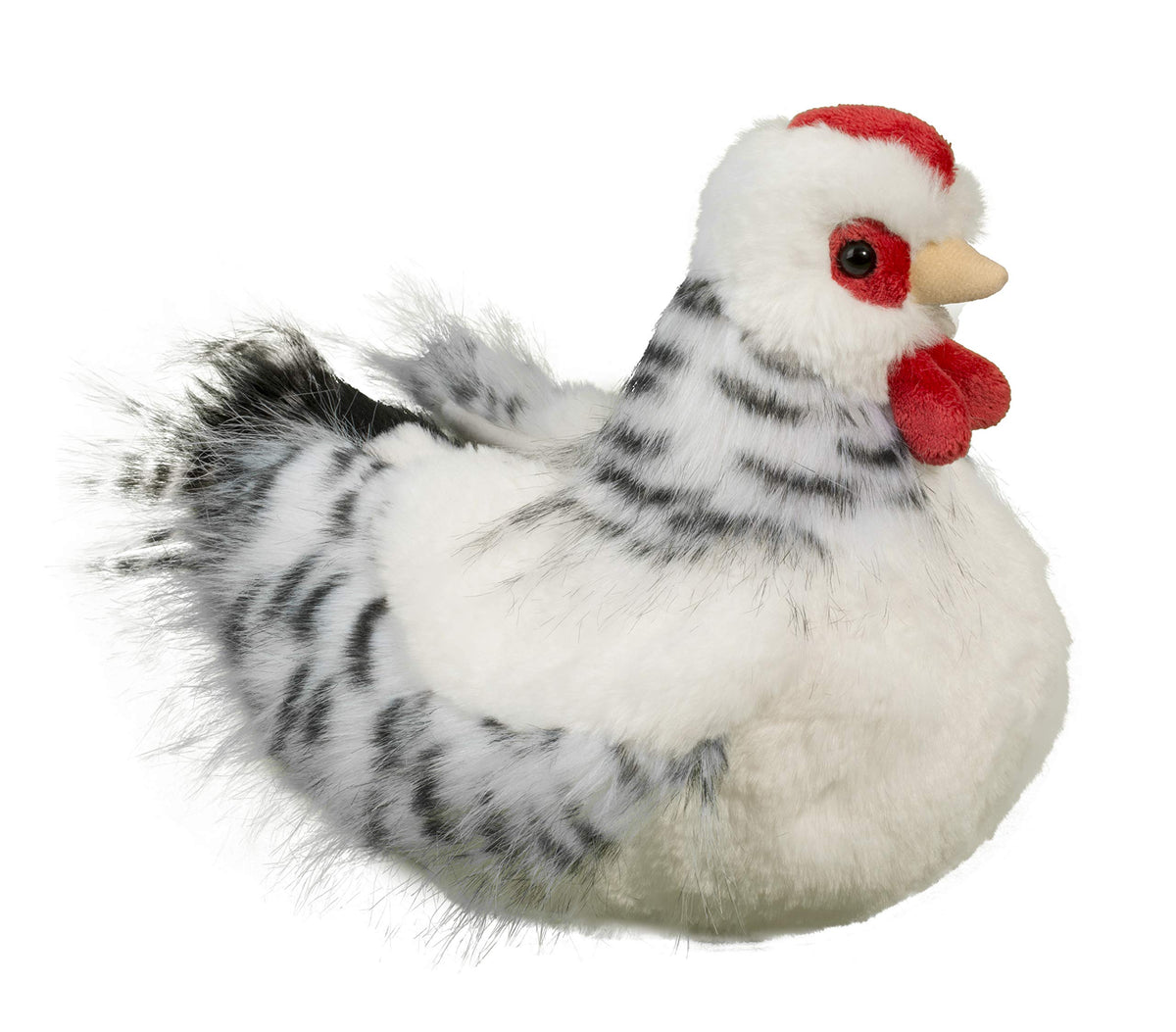 Douglas Salty Black & White Hen plush inspires imaginative play and cuddles