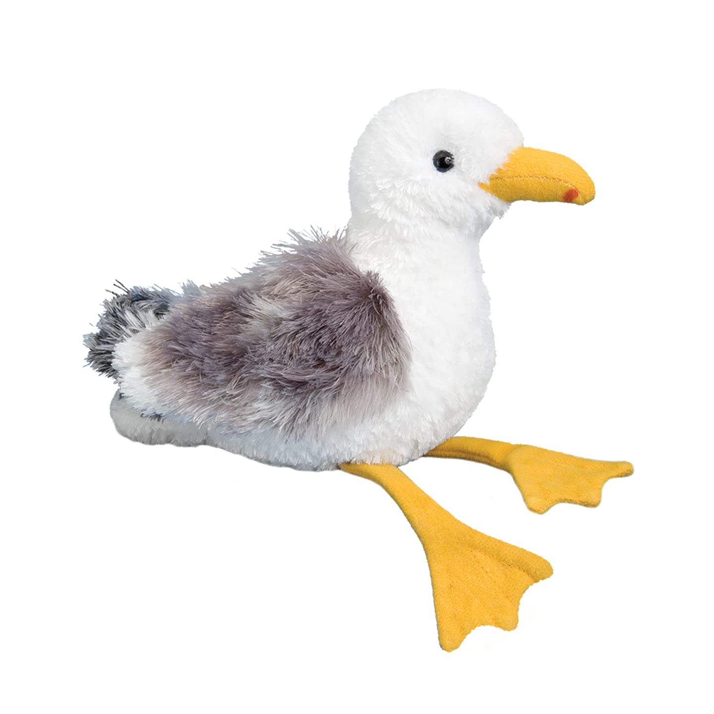 Douglas Seymour Seagull plush toy with feathery plumage and soft fill for comforting imaginative play.