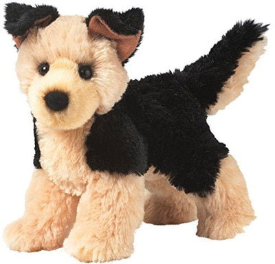 Douglas Sheba German Shepherd plush, 8-inch cuddle buddy with realistic markings.