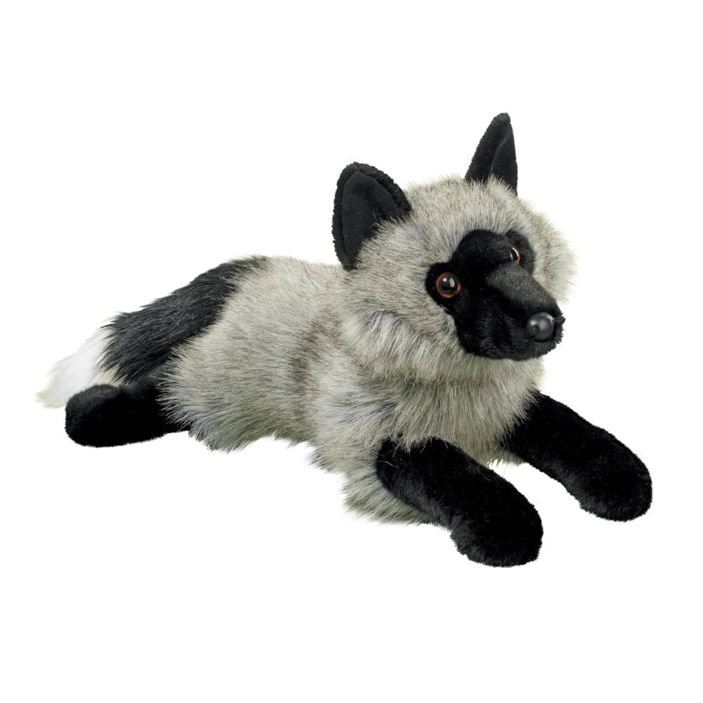 Douglas Sterling Silver Fox plush full view, a cuddly companion for kids and collectors