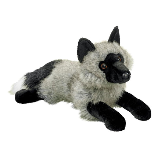 Douglas Sterling Silver Fox plush full view, a cuddly companion for kids and collectors