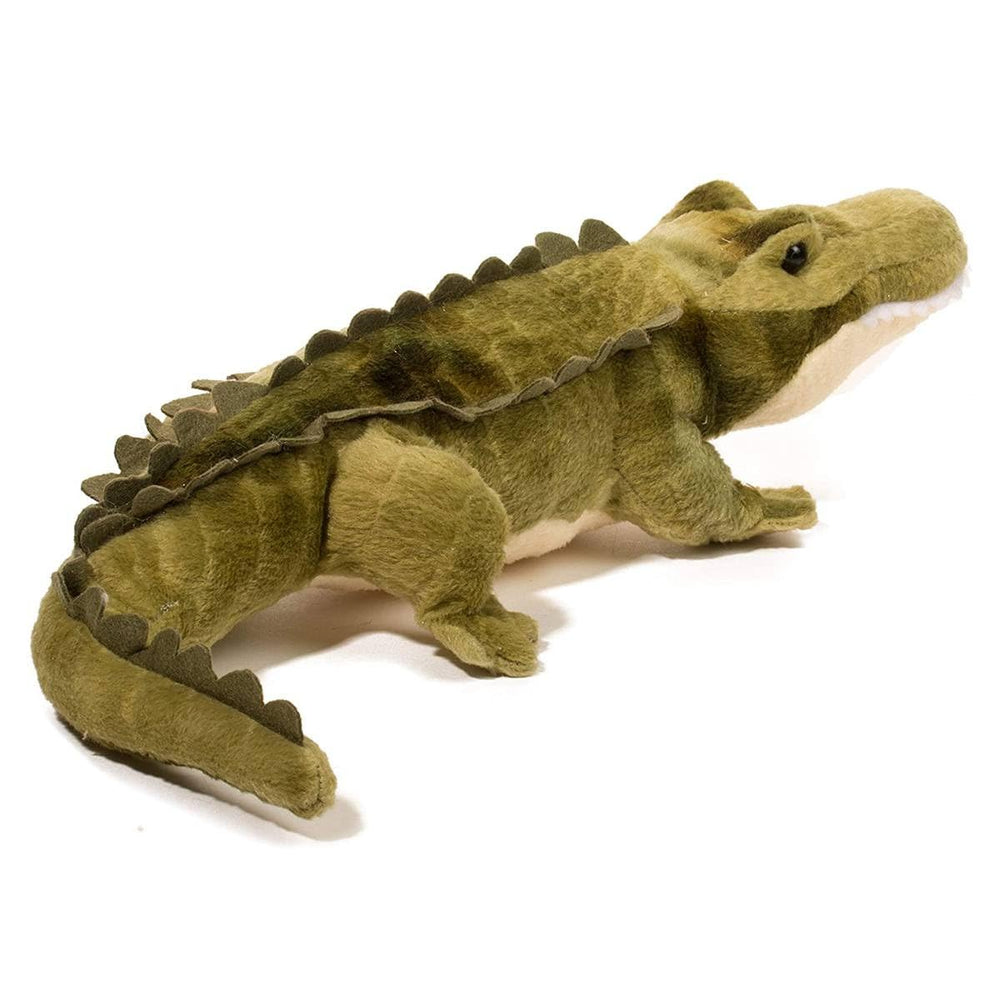 Stream Line back spikes detail on Douglas alligator plush for lifelike texture.