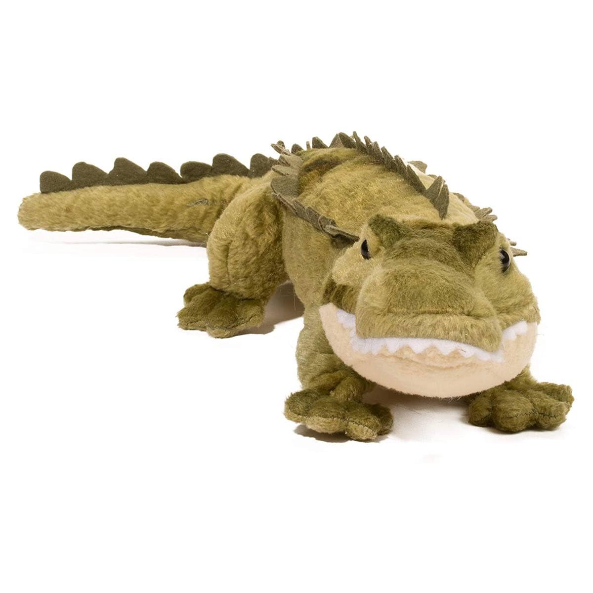 Lifelike pose of the Stream Line alligator plush for imaginative wildlife play.