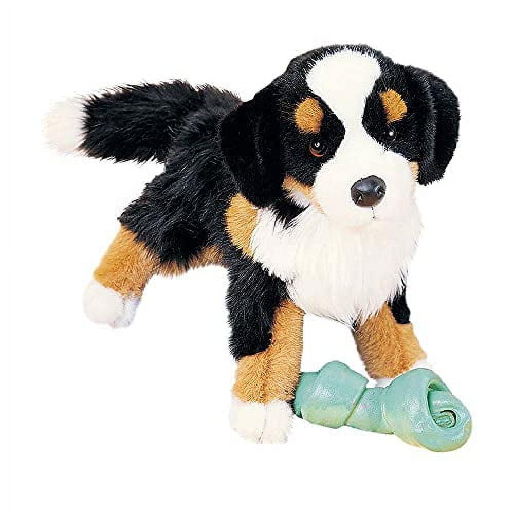 Douglas Trevor Bernese Mountain Dog Plush full body view with lifelike tri-color coat for hugs