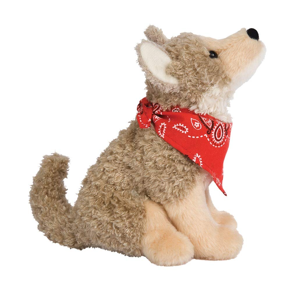 Douglas Trickster Coyote plush seated for imaginative play and cuddling