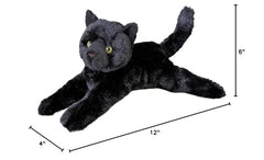 Douglas Tug Black Cat coat-texture close-up emphasizes coal-black fur and lifelike charm.