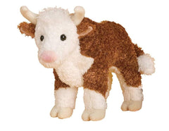 Douglas Tumbleweed Hereford Bull plush — front view, soft and huggable for playtime.