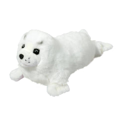 Douglas Twinkle Harp Seal Pup plush with lifelike fur for comforting hugs.