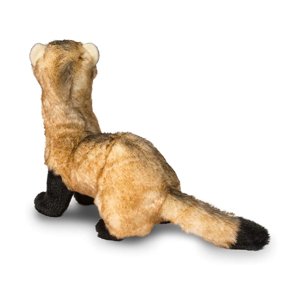Douglas Vince Black Footed Ferret plush back view showing coat pattern