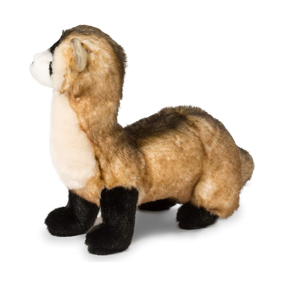 Douglas Vince Black Footed Ferret plush texture close-up reveals material quality