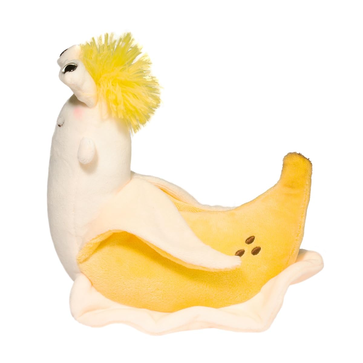Douglas Vinnie Banana Slug Macaroon eyes and face invite cuddling and storytelling