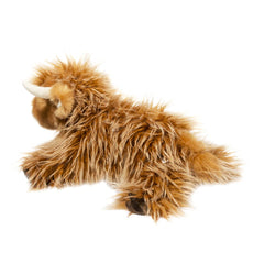 Douglas Wallace Highland Cow plush offers poseable design for storytelling and display.
