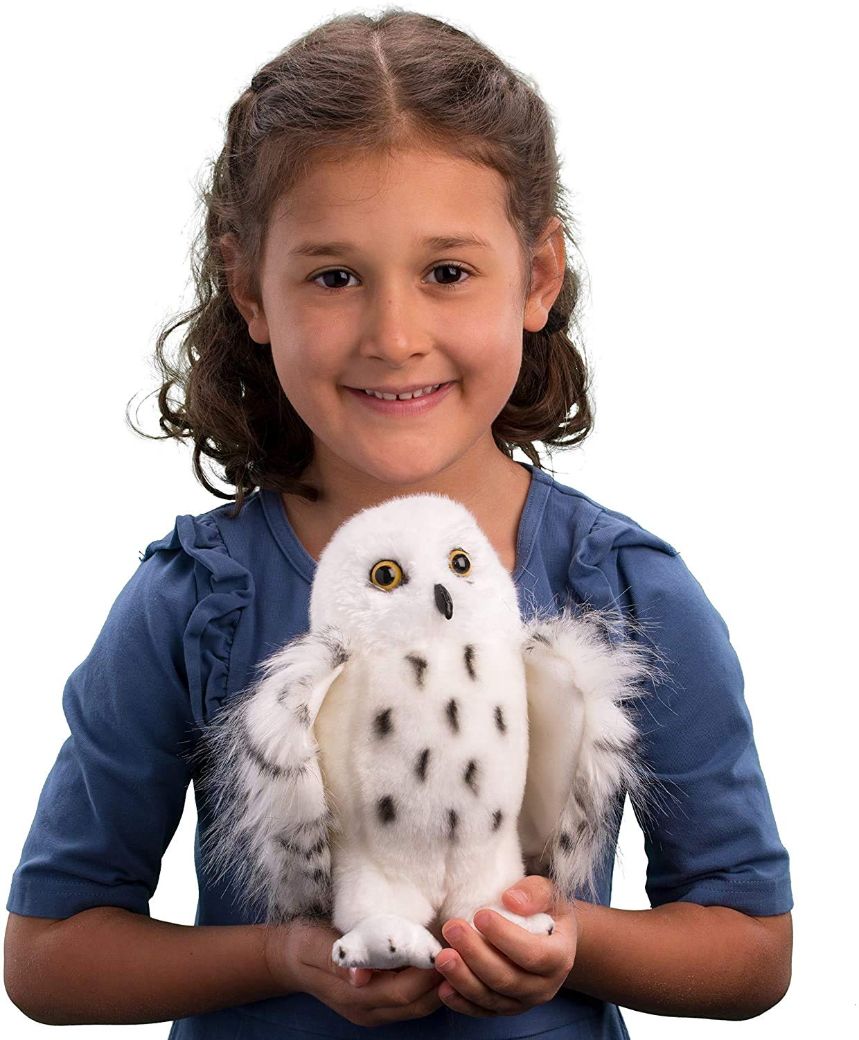 Wizard Snowy Owl plush showing airbrushed accents for lifelike charm.