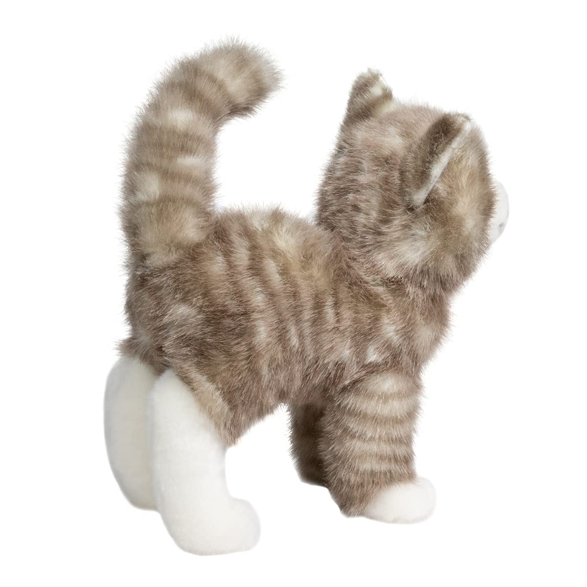 Douglas Zipper gray tabby cat plush for kids play and comfort