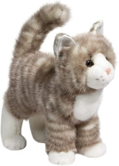 Douglas Zipper gray tabby cat plush with soft cuddly coat for cozy play