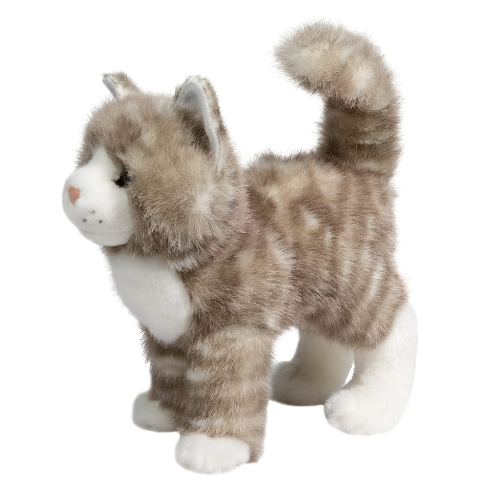 Douglas Zipper gray tabby cat striped coat adds visual appeal for display