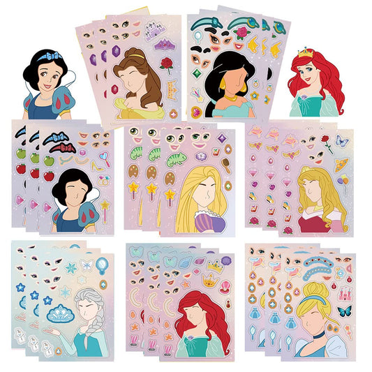 Dovipta cute princesses stickers 24 sheets pack for versatile decorating projects.